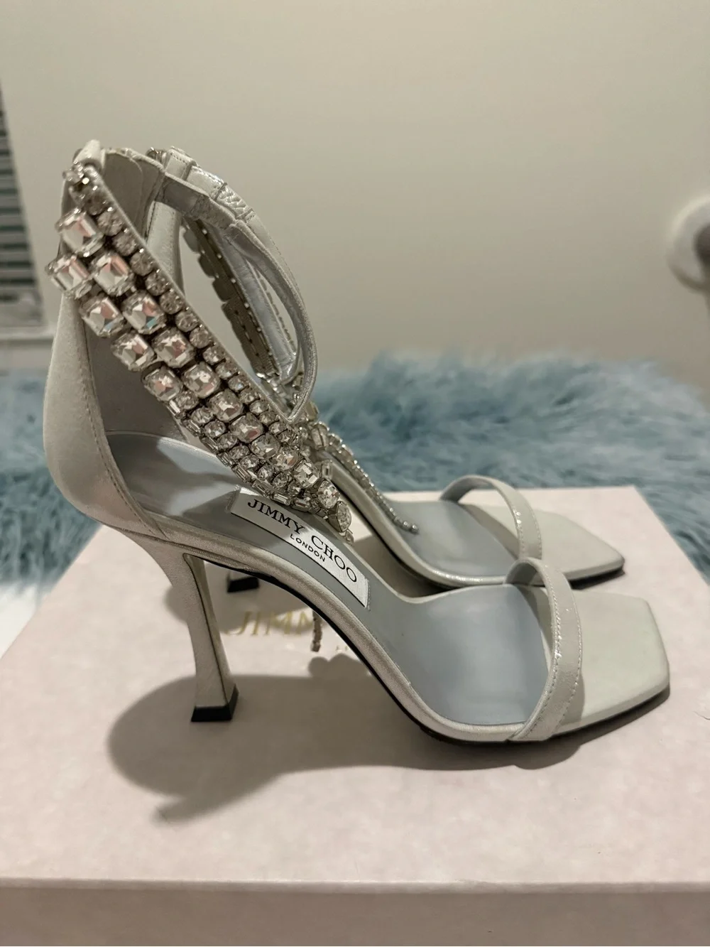 Authentic Jimmy Choo Brand New Verity Heel Silver size 37